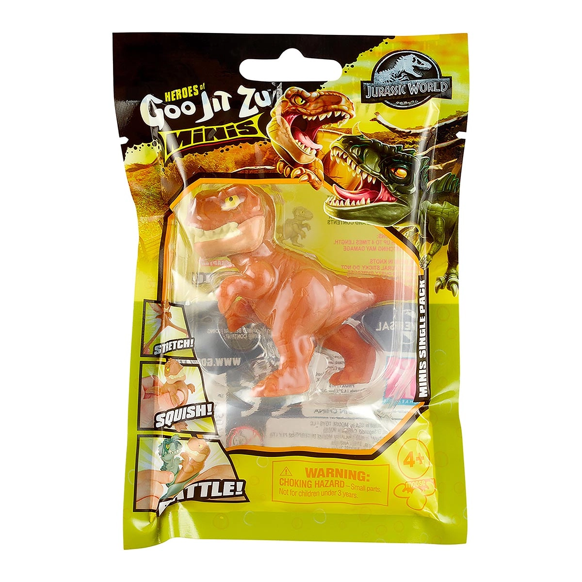 Boneco Elastico De 6Cm - Mini T. Rex - Goo Jit Zu