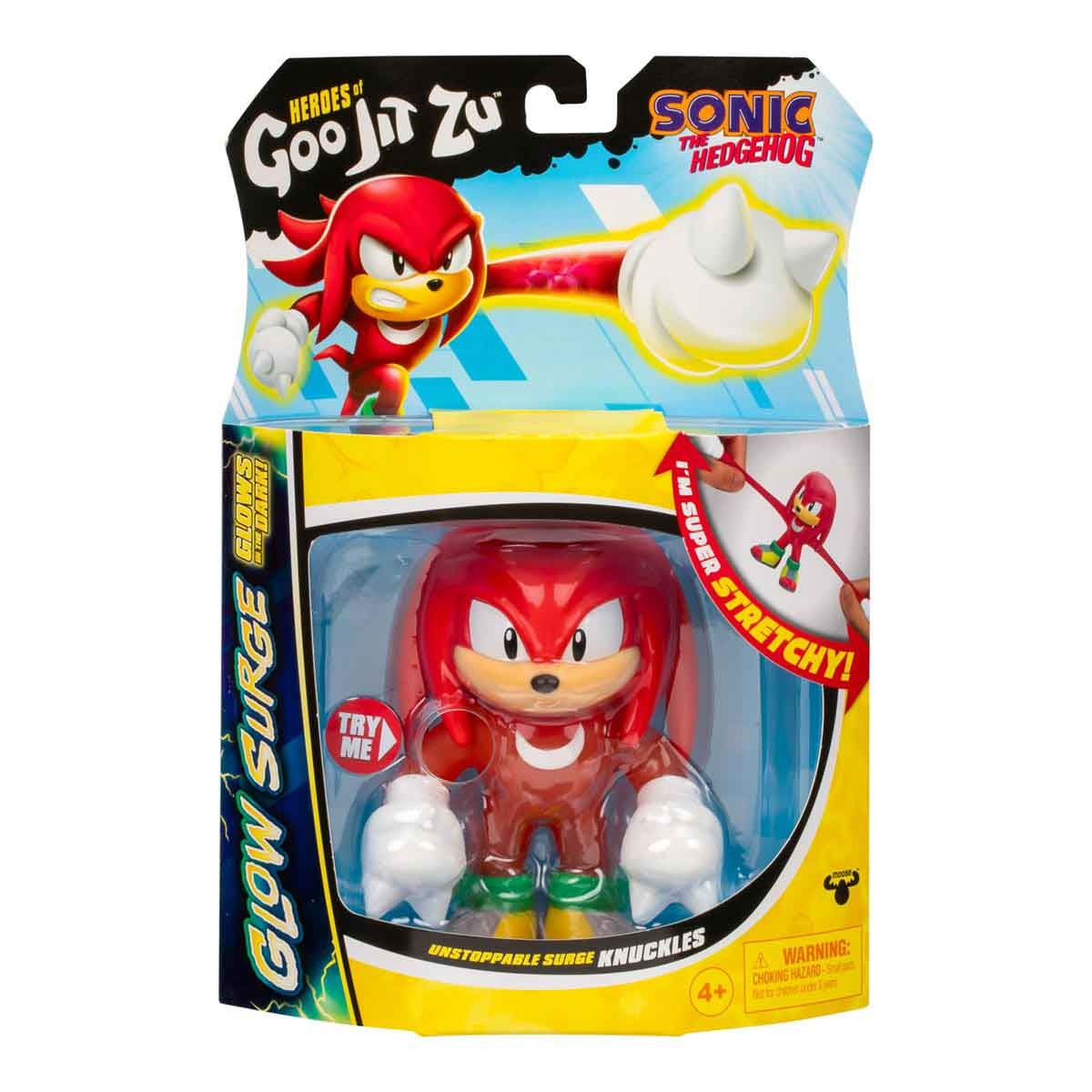 Boneco Elastico Knuckles Que Brilha No Escuro - Goo Jit Zu Boneco Elastico Knuckles Que Brilha No Escuro - Goo Jit Zu