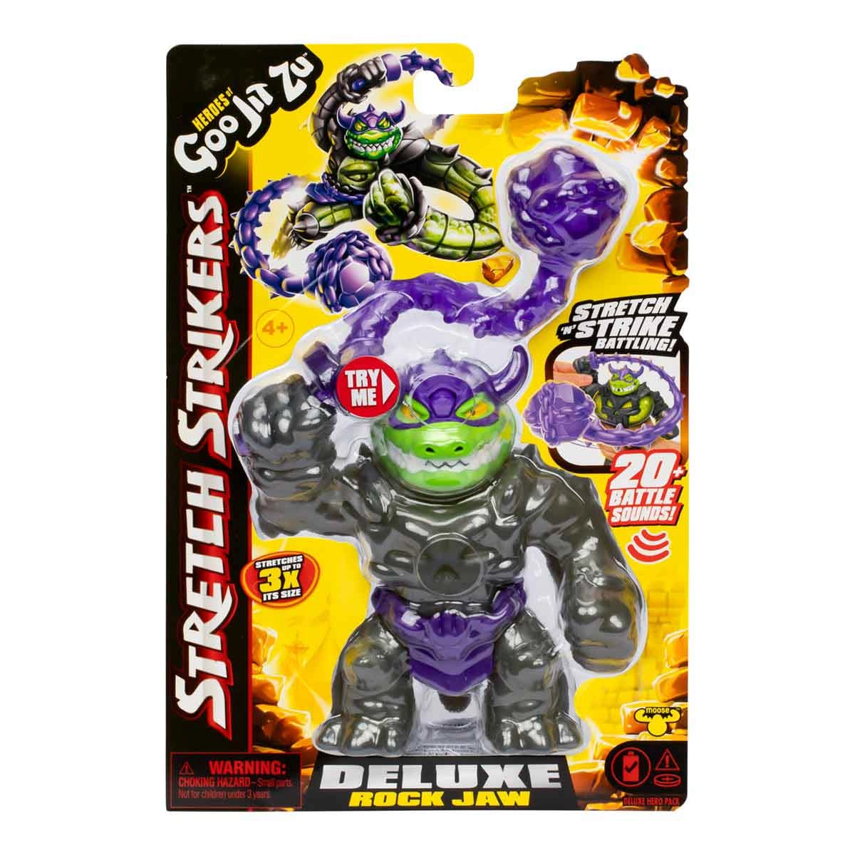Boneco Elastico Rock Jaw De 13Cm Com Som - Goo Jit Zu