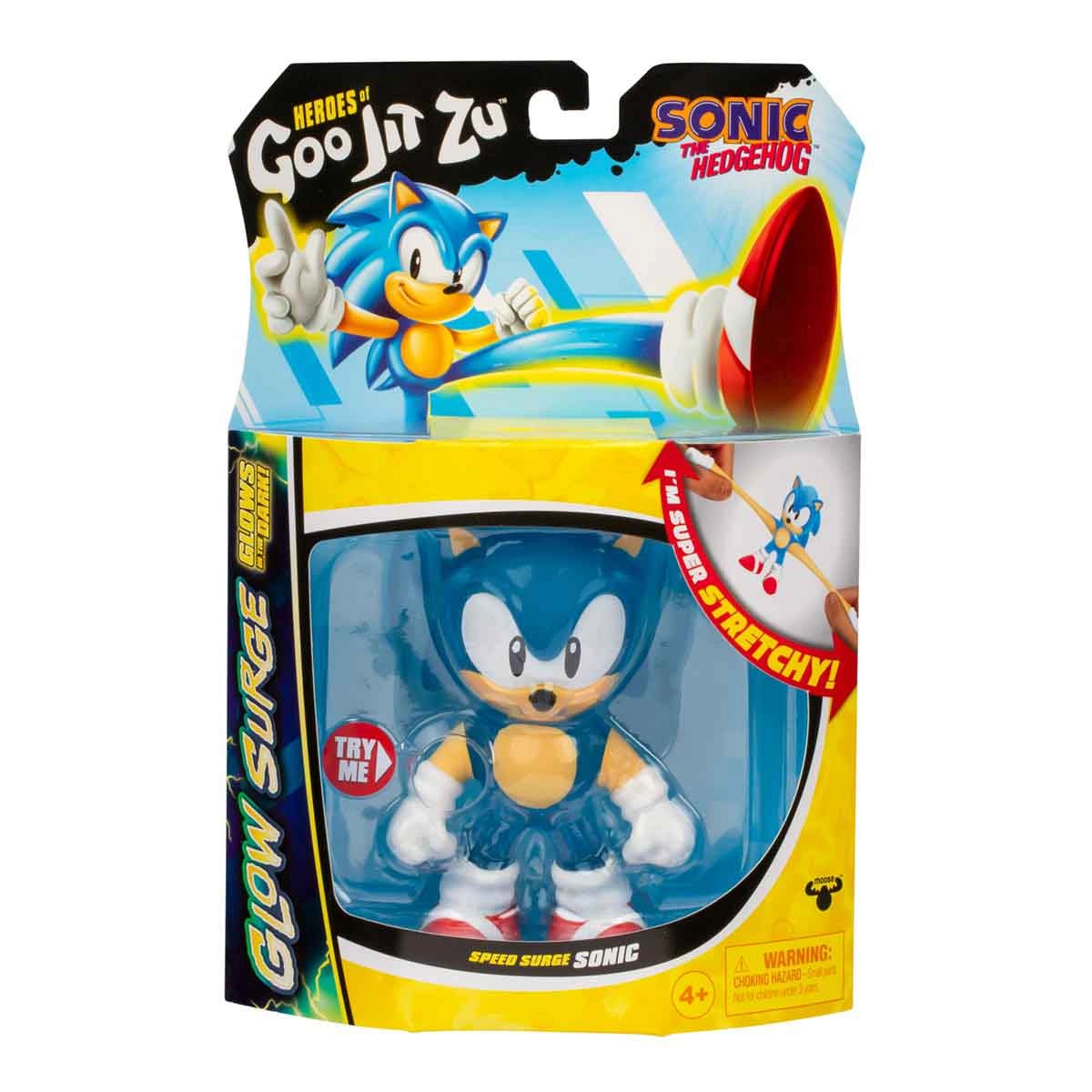 Boneco Elastico Sonic Que Brilha No Escuro - Goo Jit Zu