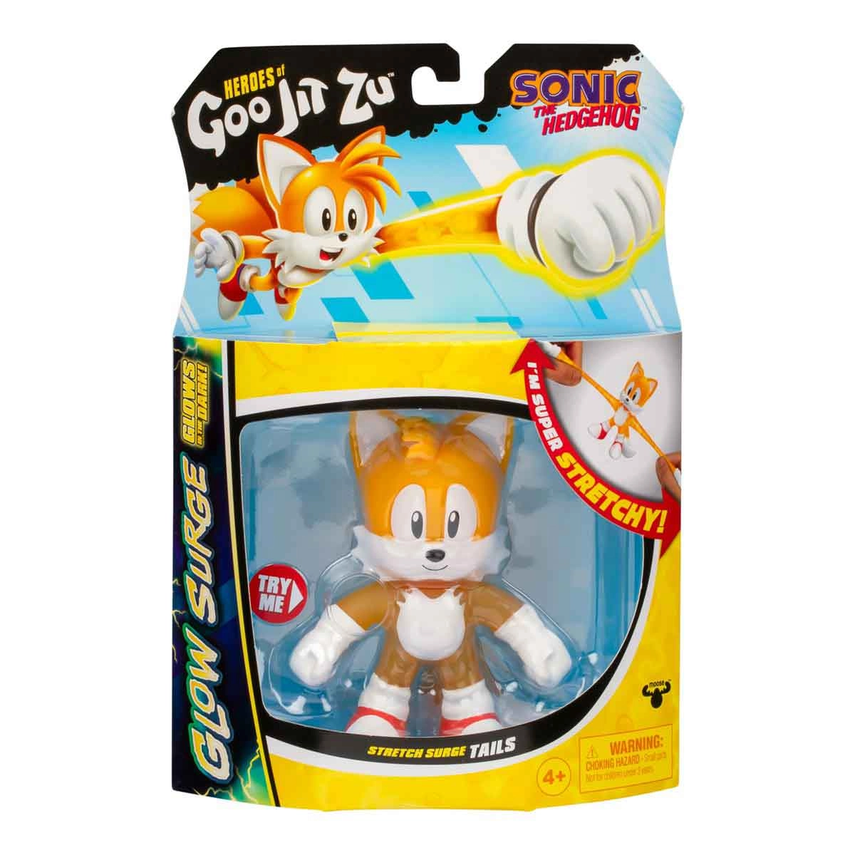 Boneco Elastico Tails Que Brilha No Escuro - Goo Jit Zu