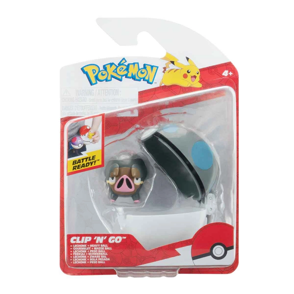 Boneco Lechonk Com Pokebola Heavy - Pokemon