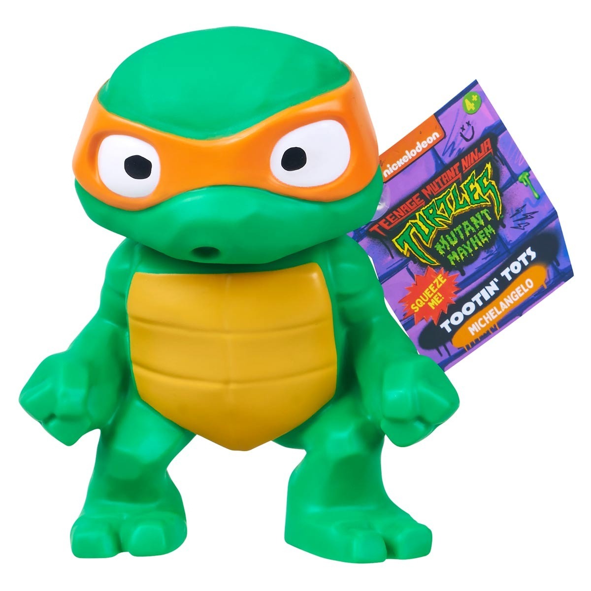 Boneco Michelangelo Tootin' Turtle Tots - Tartarugas Ninja