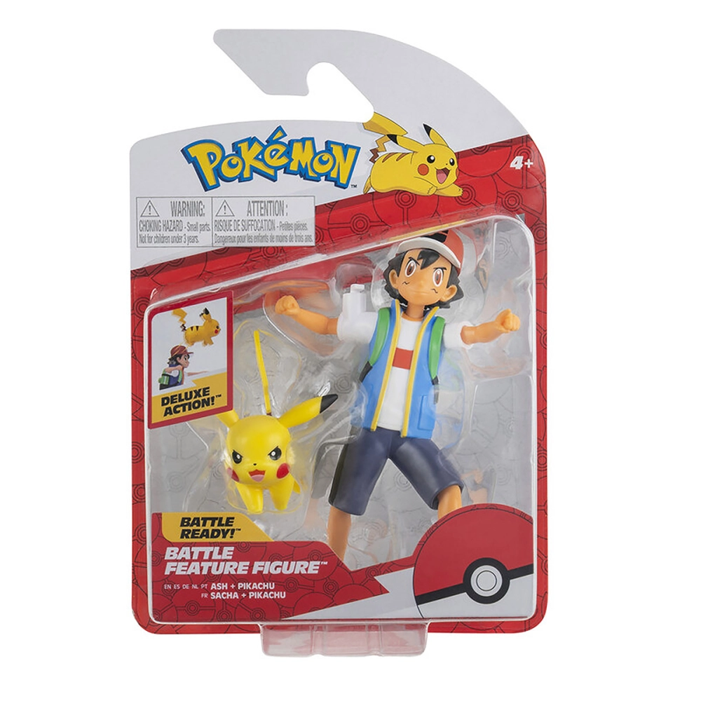 Boneco Pokémon Ash + Pikachu - Sunny Brinquedos Boneco Pokémon Ash + Pikachu - Sunny Brinquedos