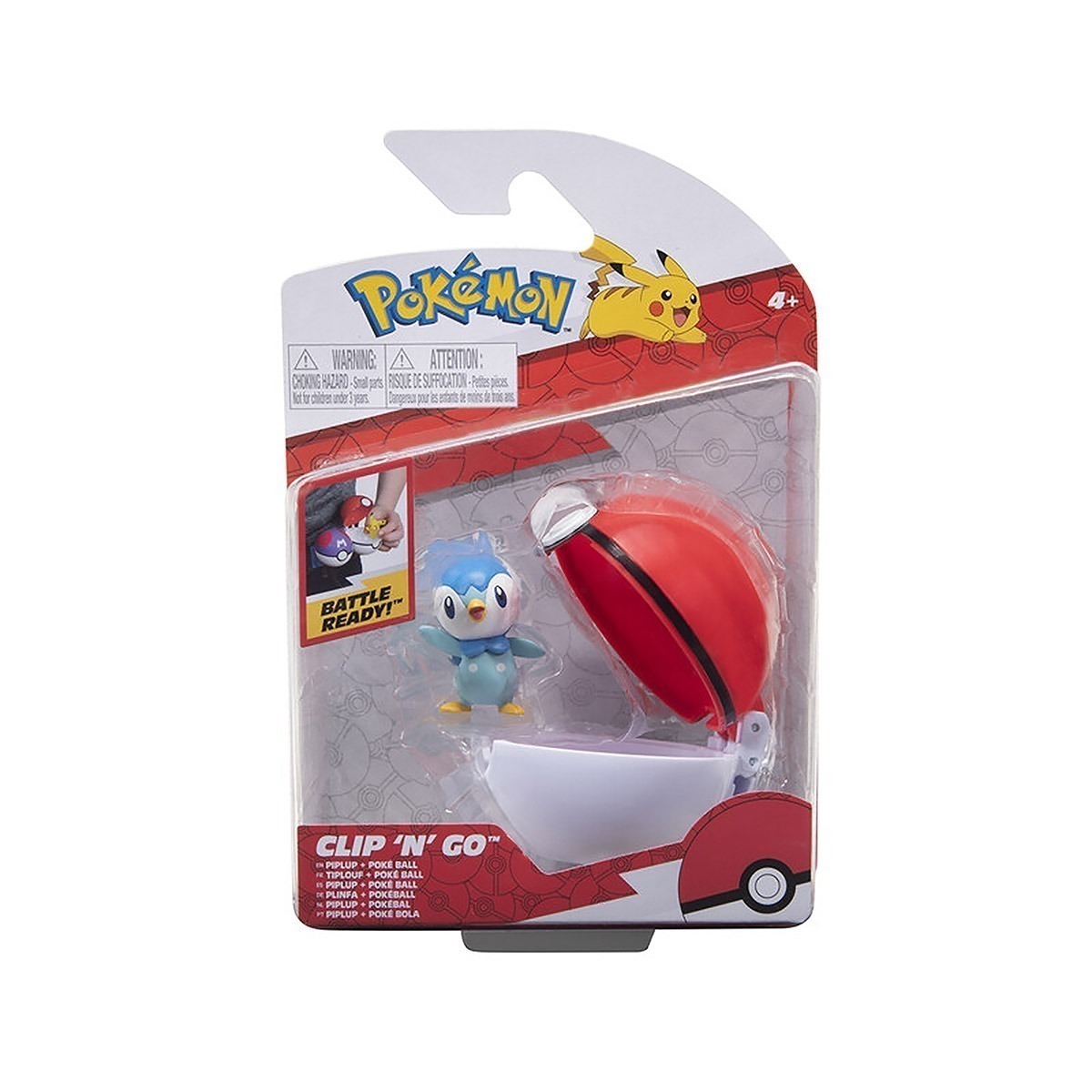 Boneco Pokemon Piplup + Poke Ball