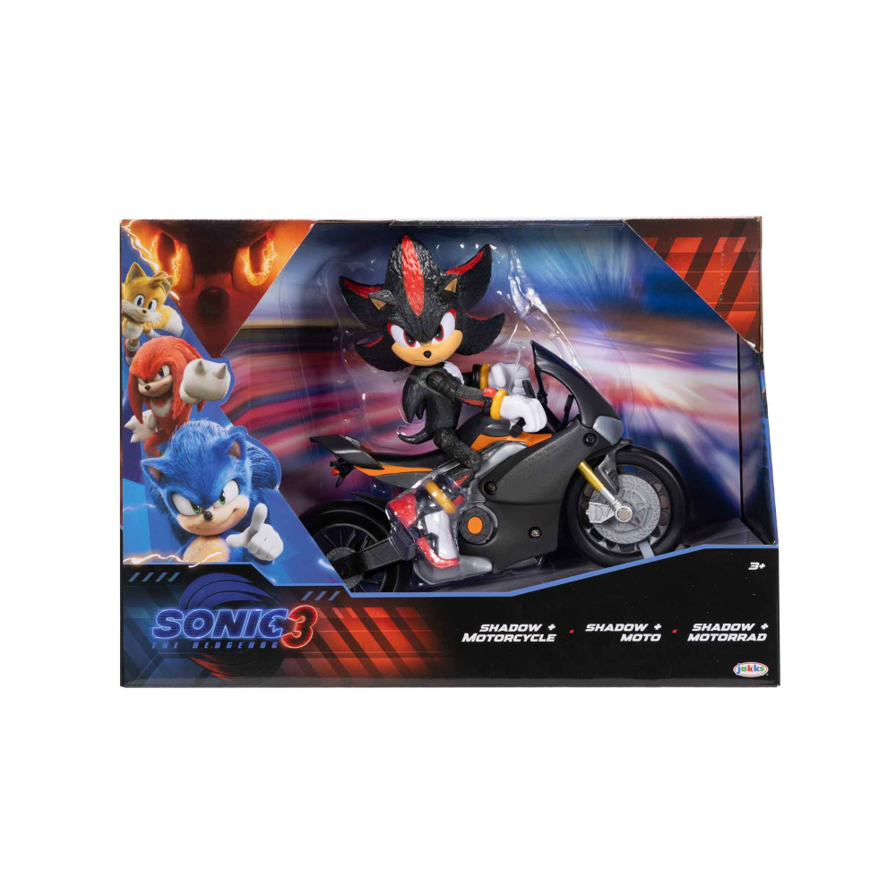 Boneco Shadow Com Moto - Sonic 3: O Filme