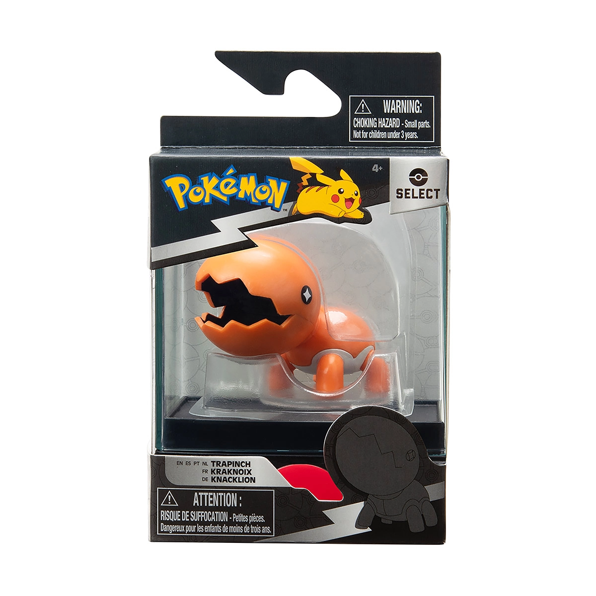 Boneco Trapinch De 3Cm Com Case - Pokemon Serie Select