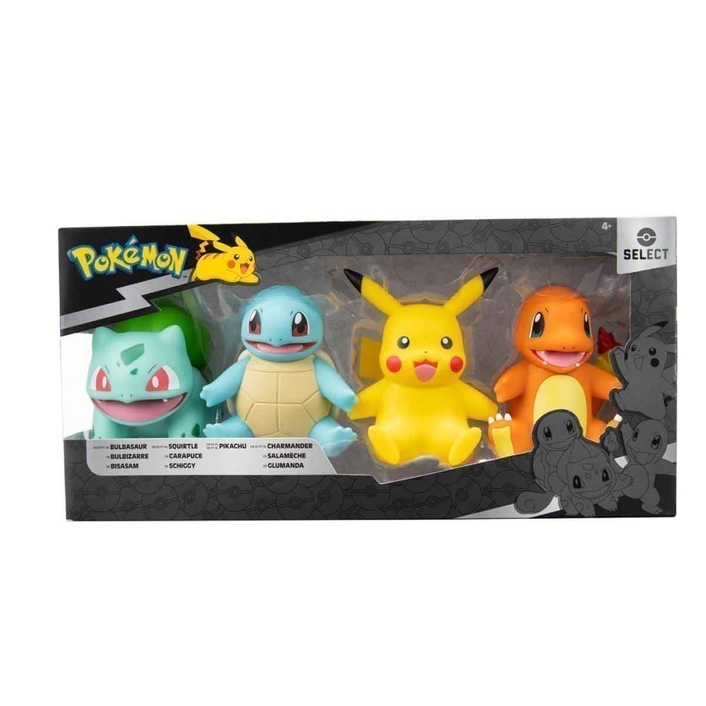 Bonecos Pokemon Pikachu, Charmander, Squirtle E Bulbassauro Bonecos Pokemon Pikachu, Charmander, Squirtle E Bulbassauro