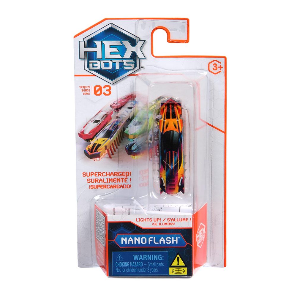 Brinquedo Robo Sensorial Nano Flash Laranja e Preto - Hexbots Brinquedo Robo Sensorial Nano Flash Laranja e Preto - Hexbots