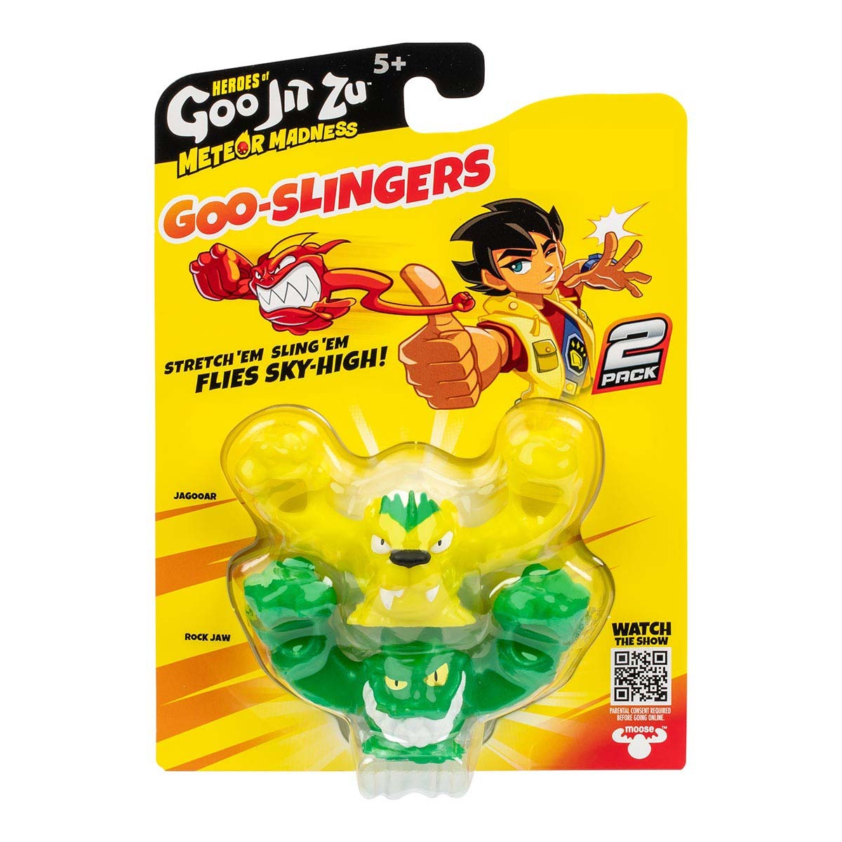 2 Bonecos Goo Slingers Jagooar e Rock Jaw - Goo Jit Zu