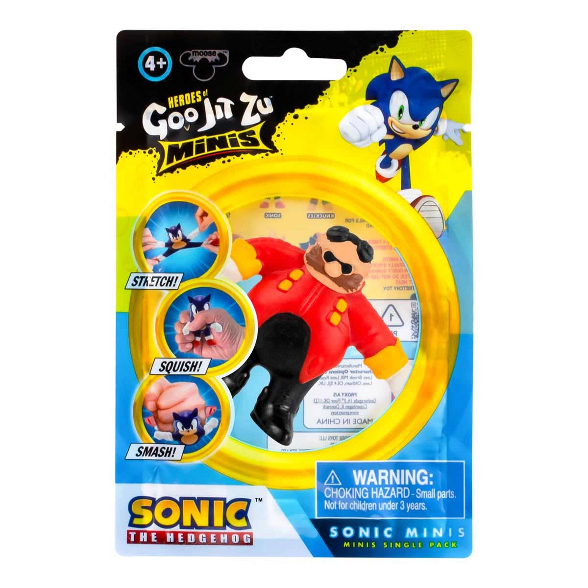 Mini Boneco Elástico Do Dr.Eggman - Goo Jit Zu Sonic