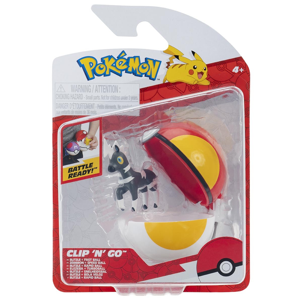 Boneco Blitzle Com Fast Ball - Pokémon