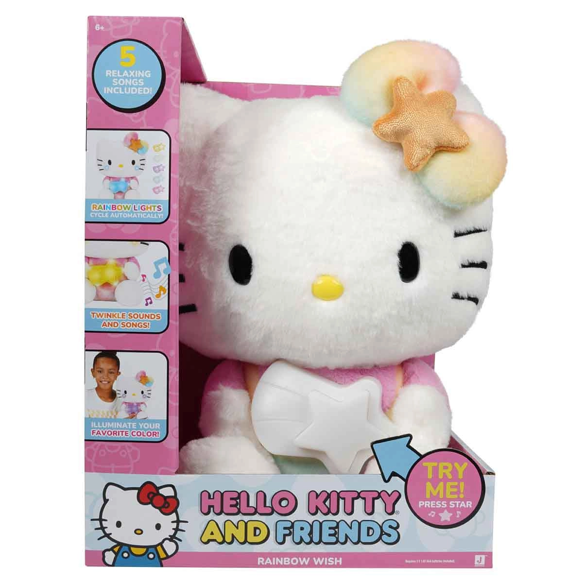 Pelúcia Hello Kitty De 25Cm Com Luz E Som - Hello Kitty