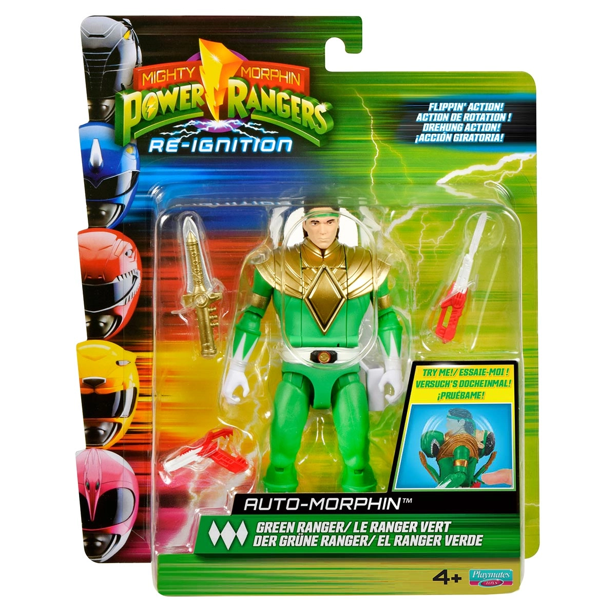 Boneco Morfável do Ranger Verde - Power Rangers Re-Ignition