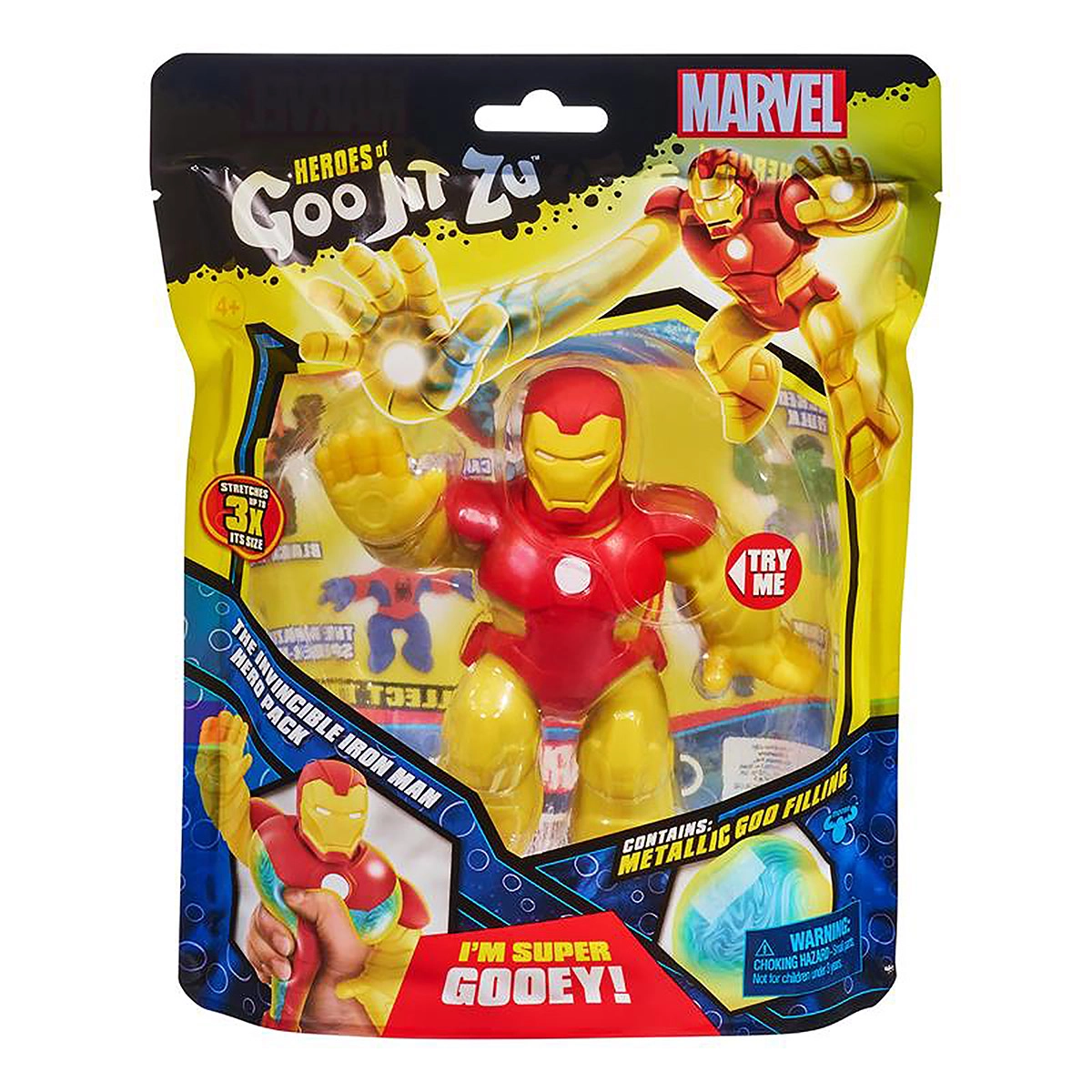 Goo Jit Zu - Pack Com 1 Figura - Invencível Homem de Ferro