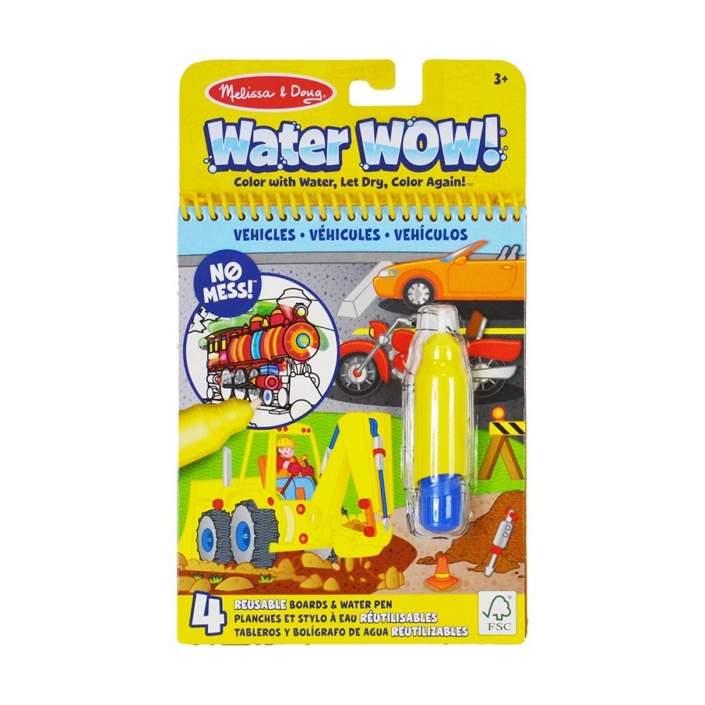 Caderno e Caneta de Agua Tema: Veiculos - Melissa & Doug