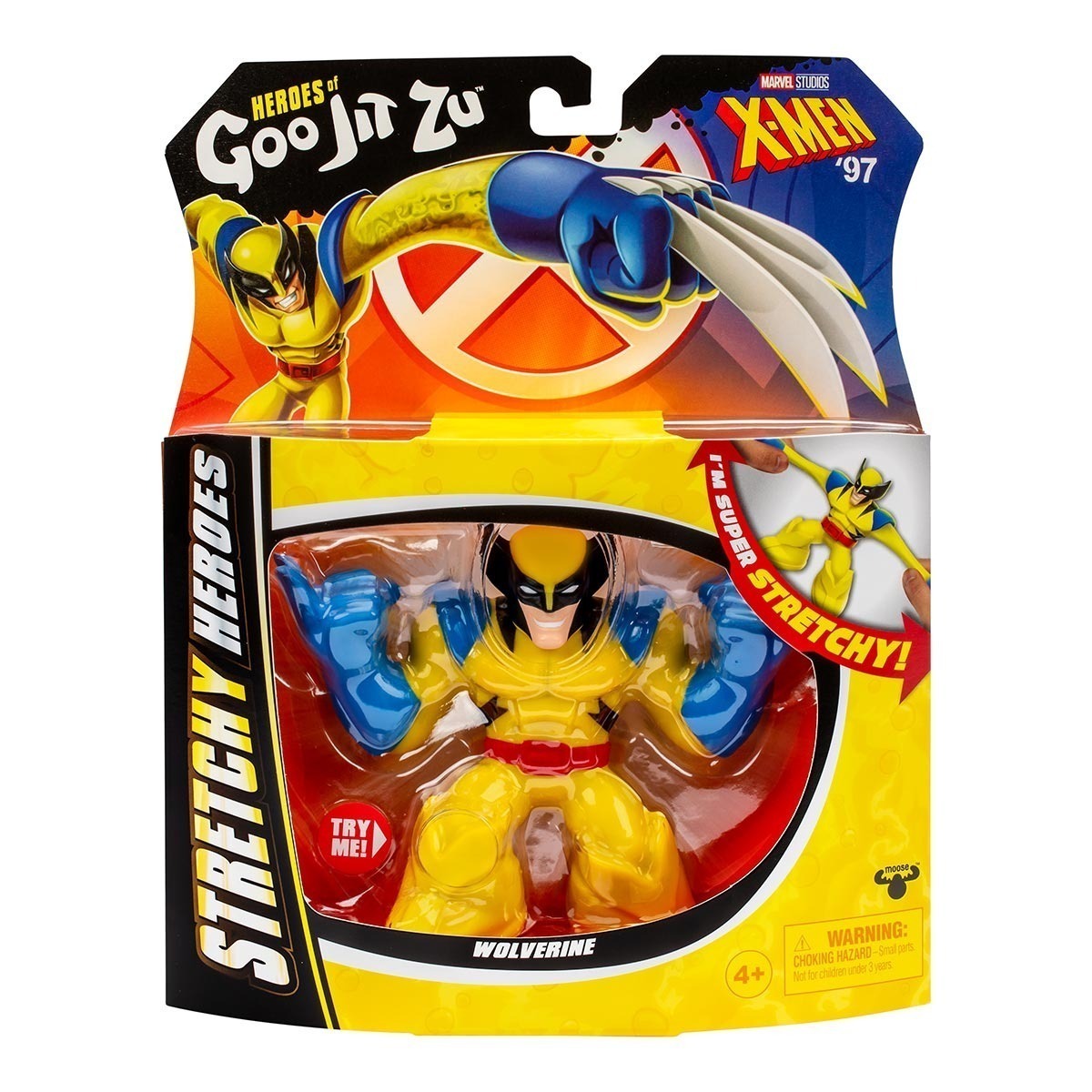 Boneco Elastico Wolverine de 11cm - Goo Jit Zu X-Men '97