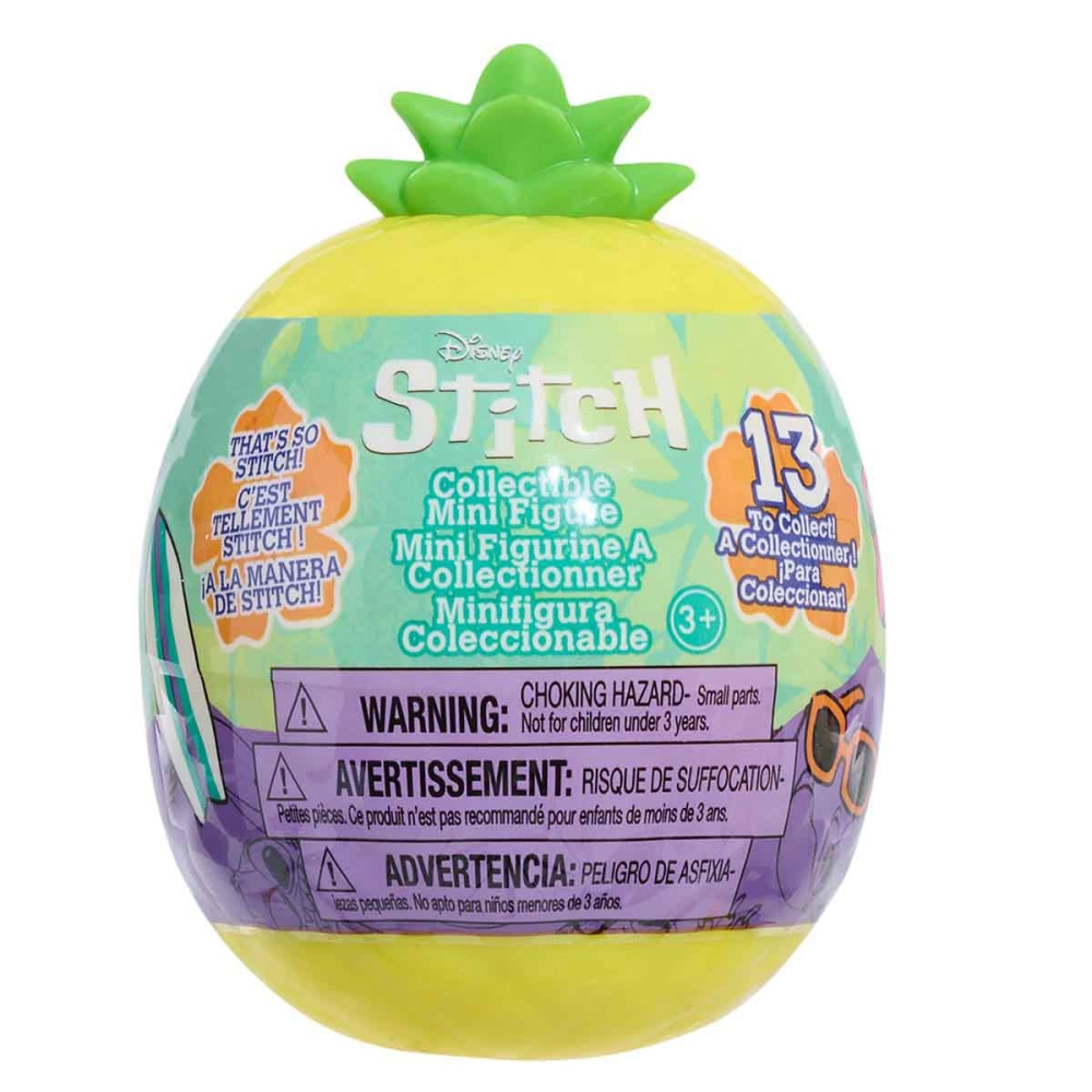 Capsula Abacaxi Com Mini Figura Surpresa Do Stitch - Stitch