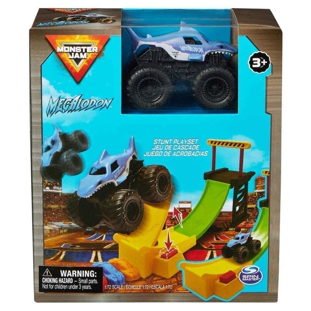 Carrinho Megalodon E Rampa Com Lancador - Monster Jam