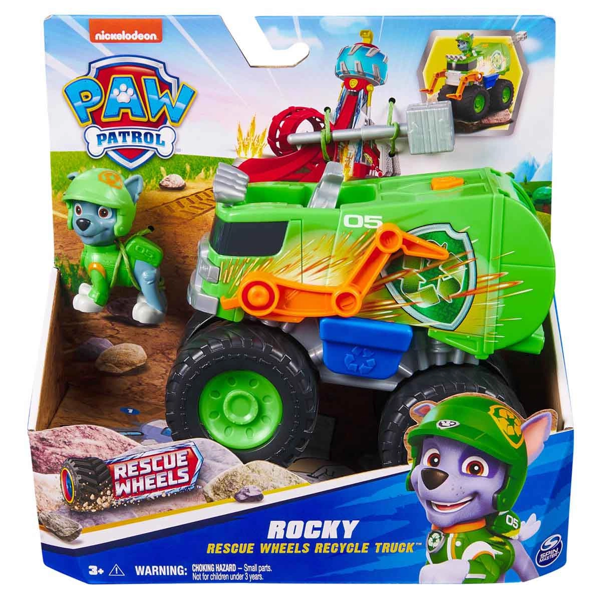 Carrinho Rescue Wheels Rocky Com Boneco - Patrulha Canina