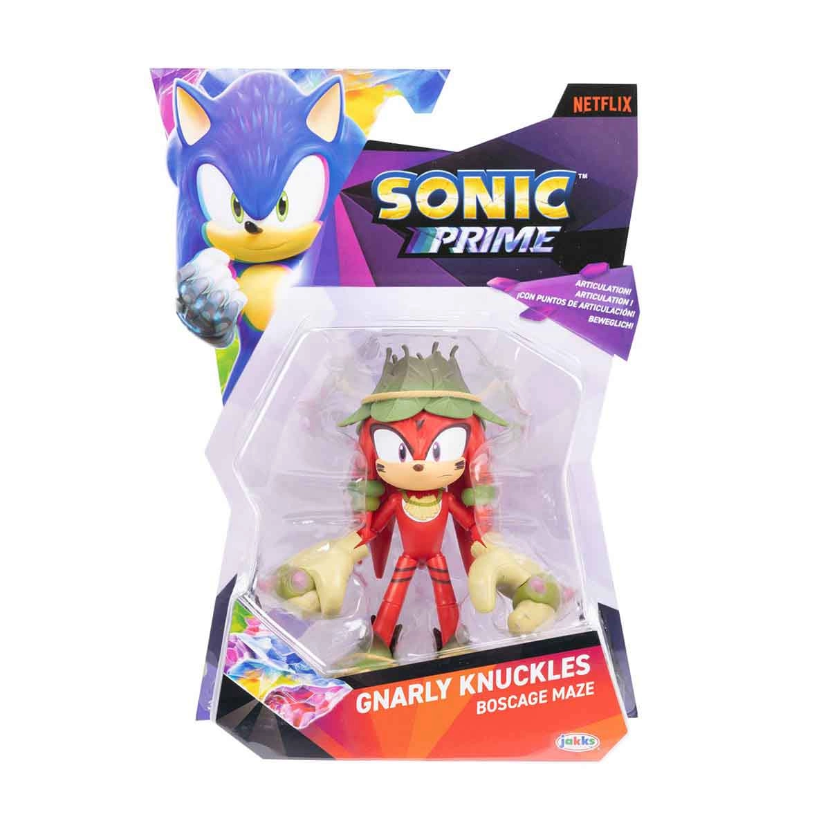 Boneco Articulado Knuckles (Boscage Maze) De 13Cm - Sonic