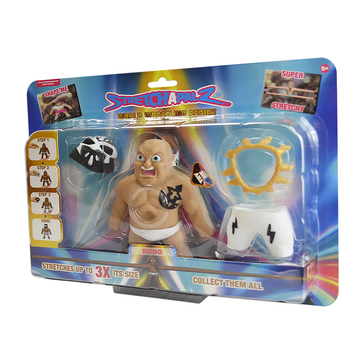Stretchapalz - Boneco De 14Cm Bobo Branco - Luta Mundial