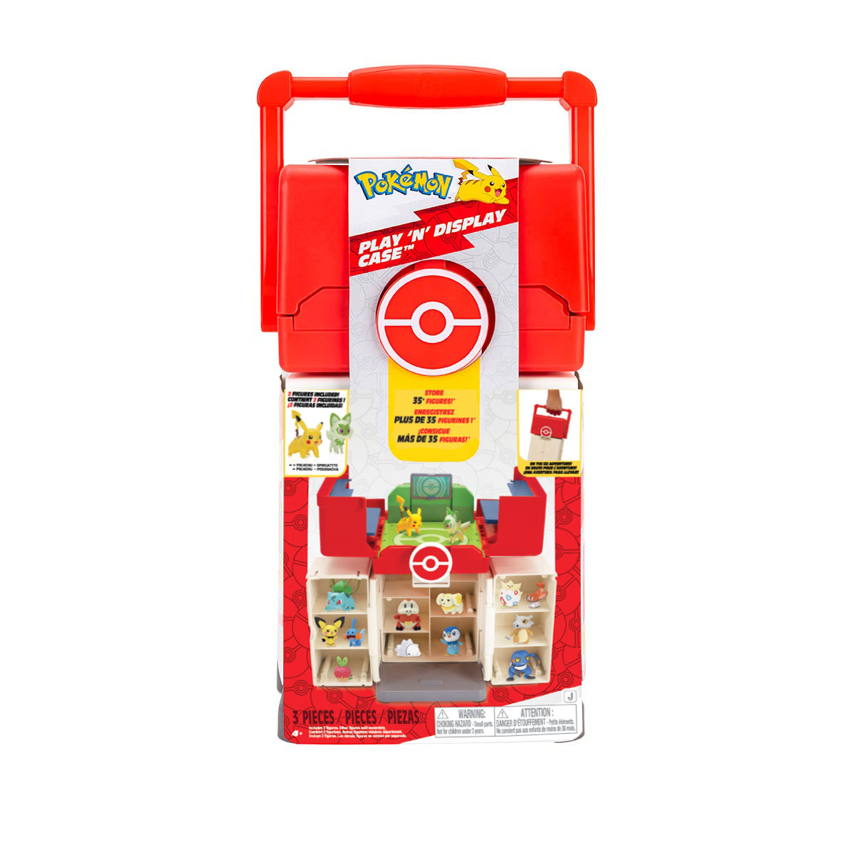 Case Display com 2 Bonecos Pikachu e Sprigatito - Pokémon Case Display com 2 Bonecos Pikachu e Sprigatito - Pokémon