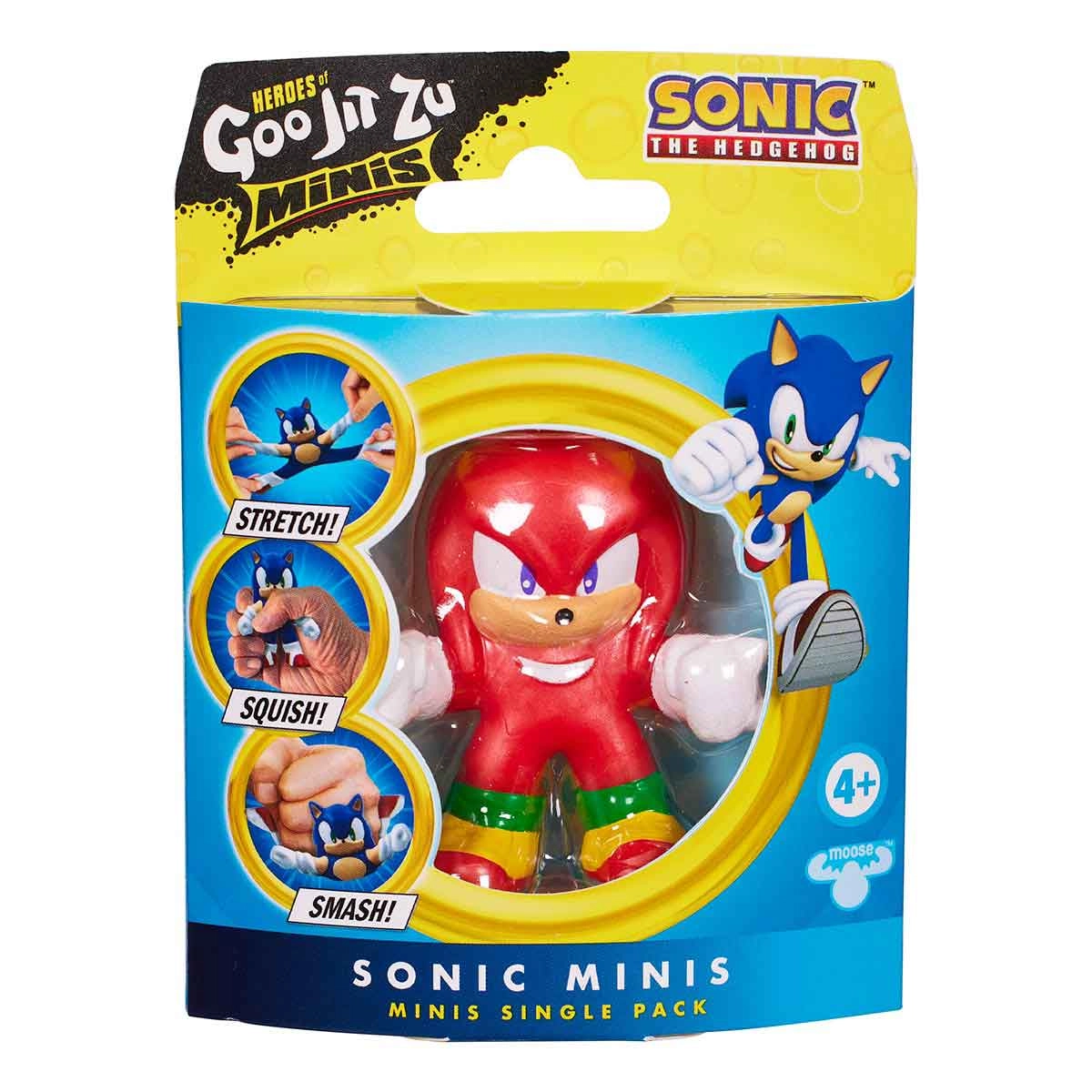 Mini Boneco Elástico Do Knuckles (Novo) - Goo Jit Zu Sonic