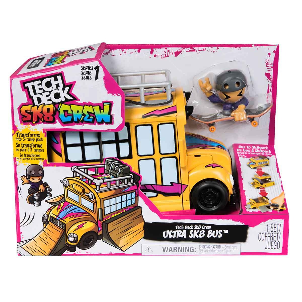 Playset Ônibus Radical Com Boneco Sk8 Crew - Tech Deck