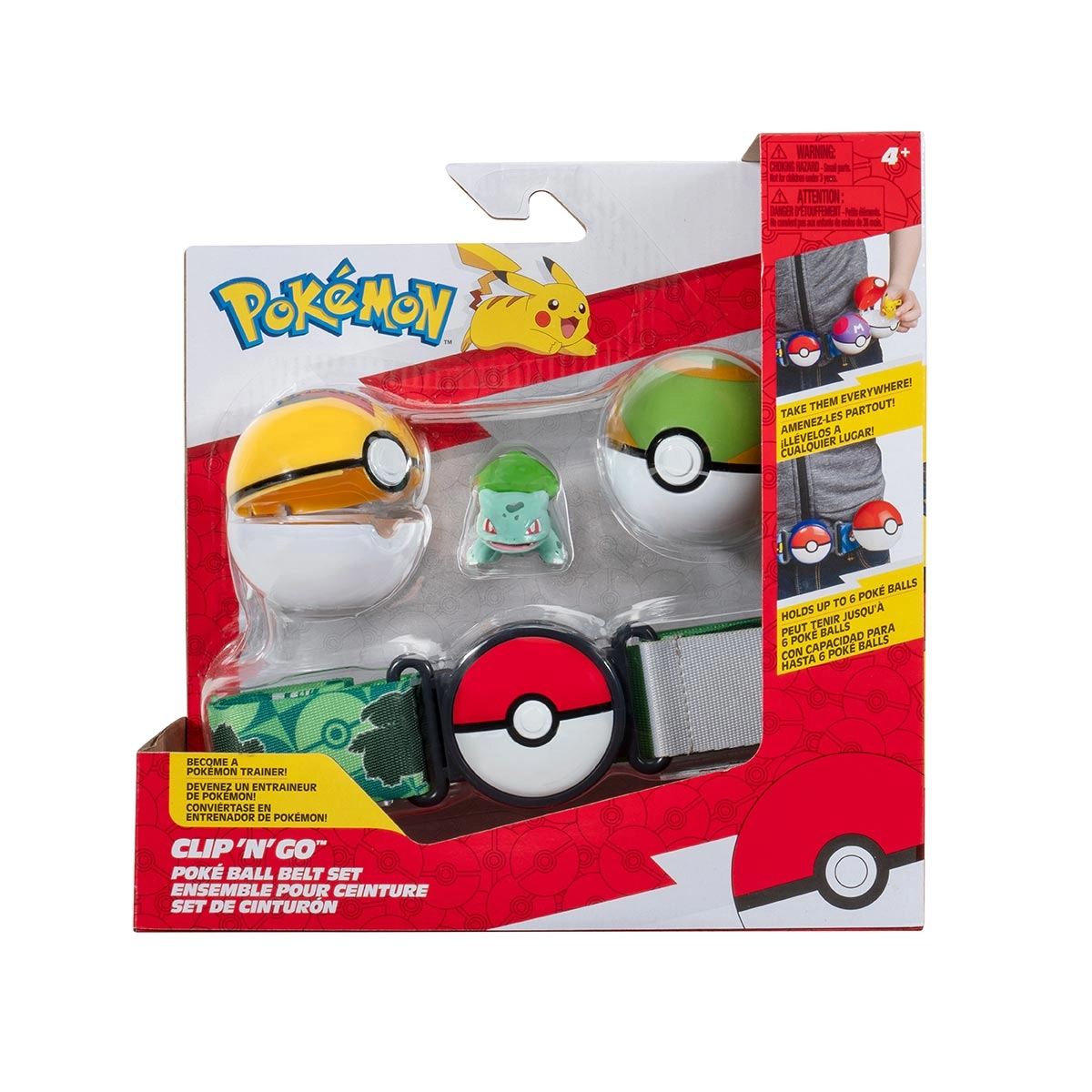 Cinto Com Boneco Bulbassauro E 2 Pokebolas - Pokemon