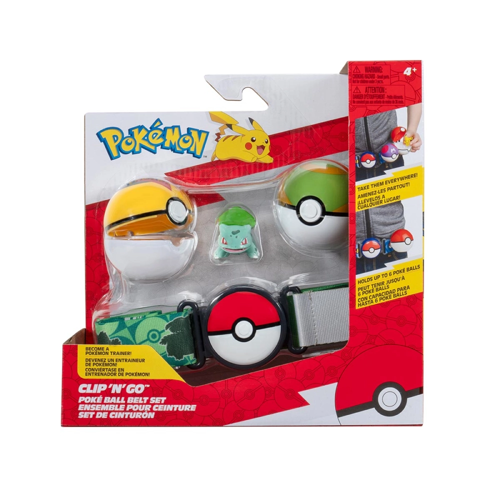 Cinto Com Boneco Bulbassauro E 2 Pokebolas - Pokemon