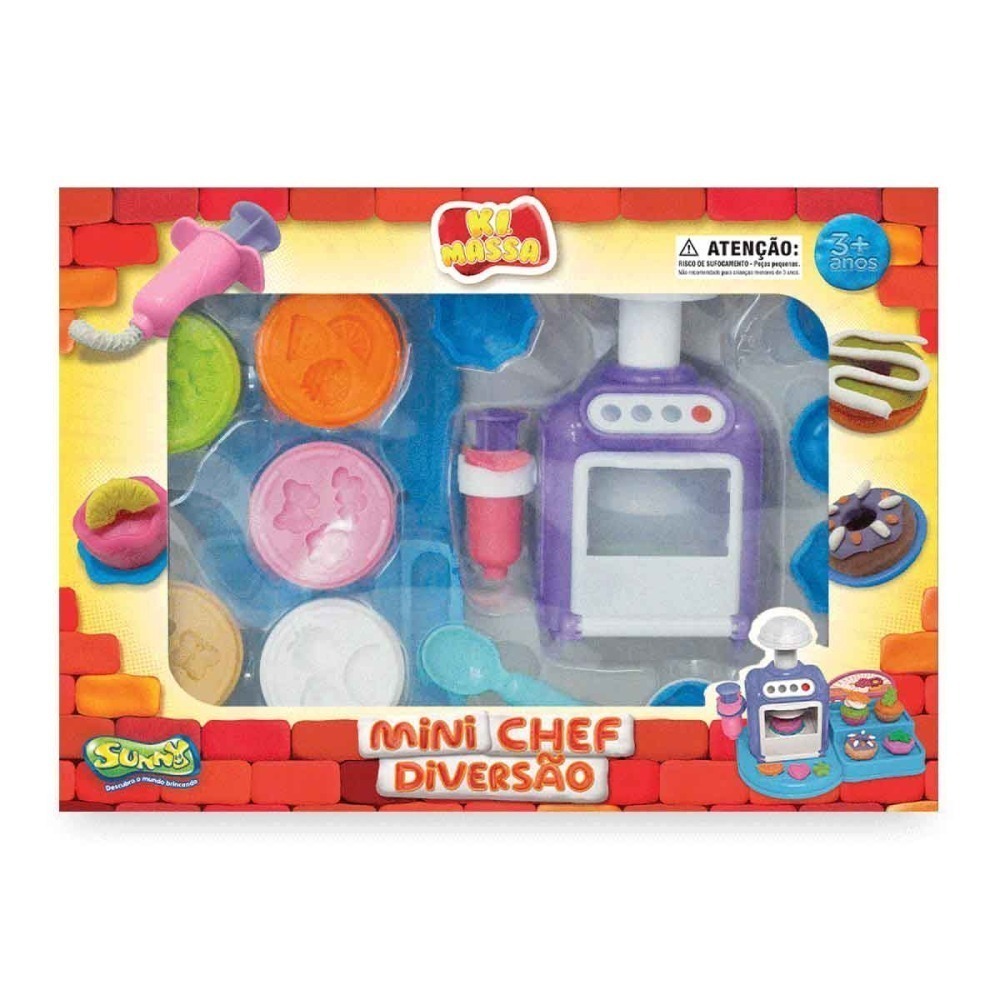 Conjunto Mini Chef Diversao Com 5 Massinhas De 28G - Ki Massa