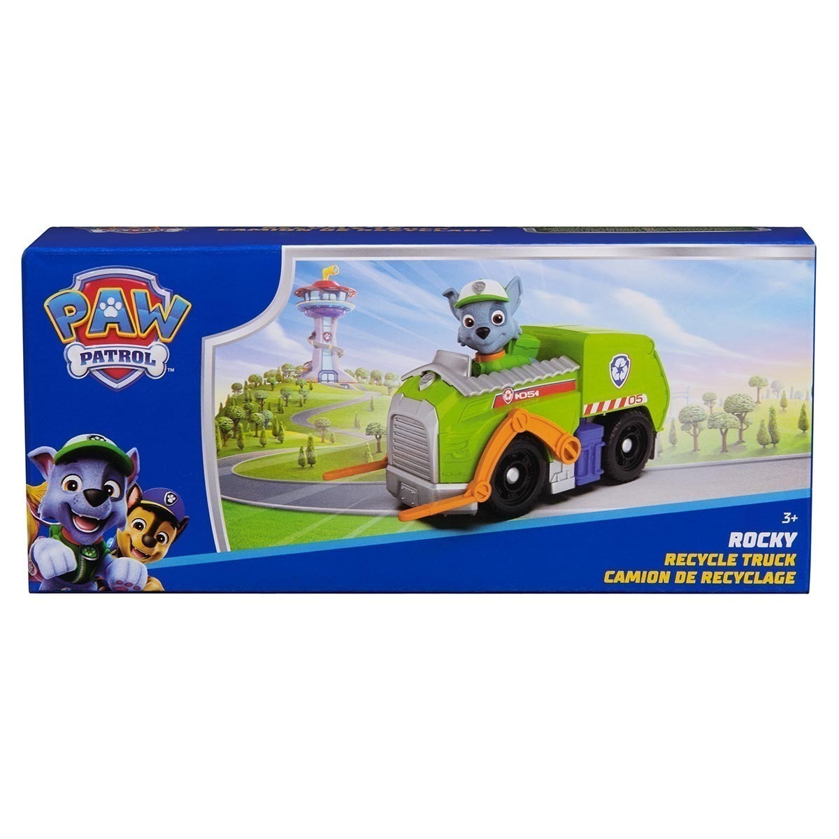 Caminhão de Reciclagem do Rocky com Boneco - Patrulha Canina