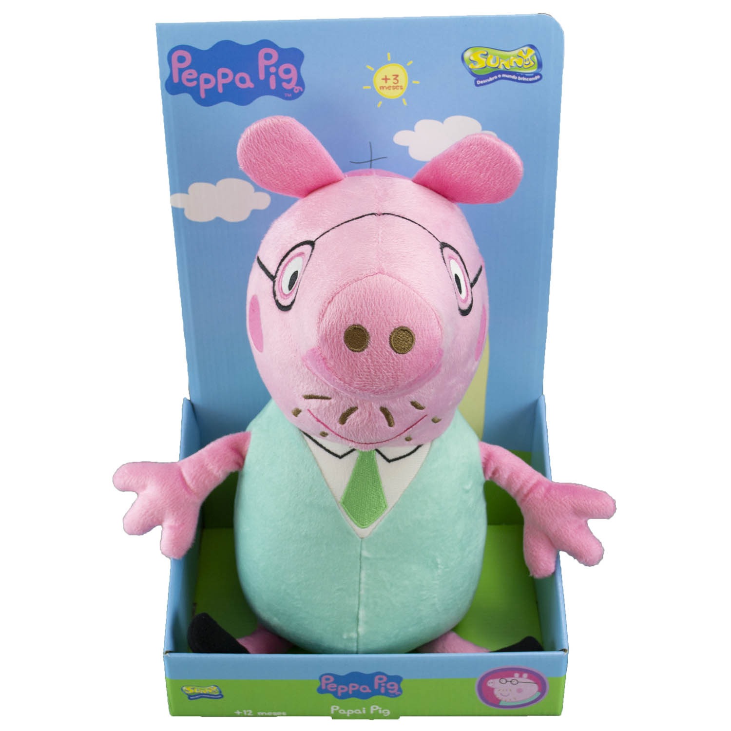 Peppa Pig - Pelúcia Papai Pig 31Cm