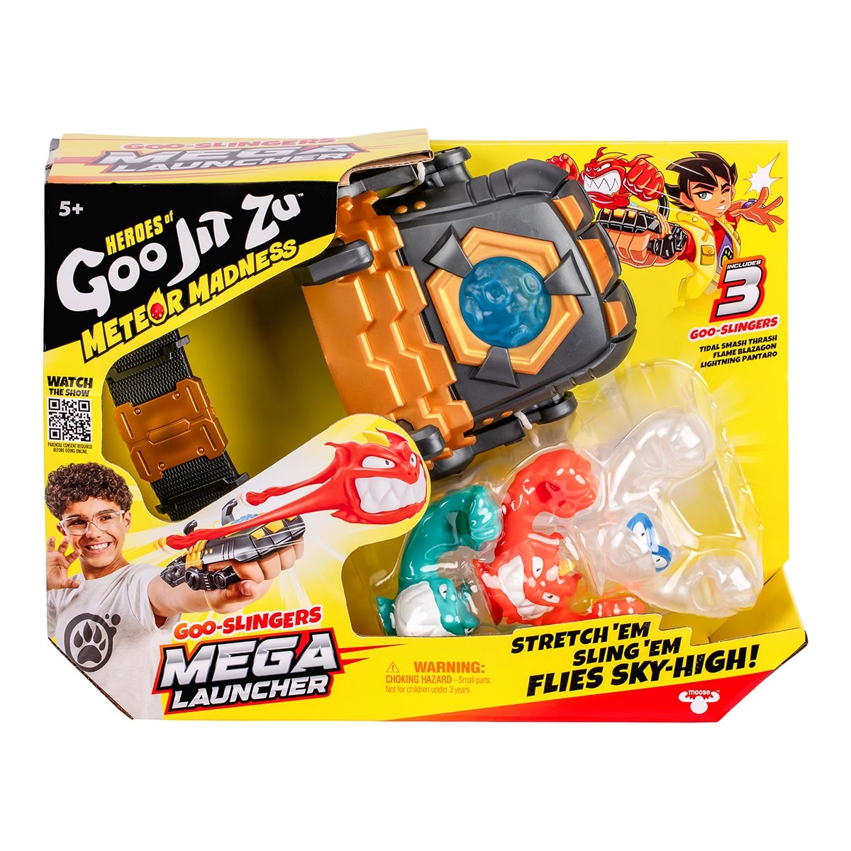 Mega Lançador com 3 Goo Slingers - Goo Jit Zu Meteor Madness Mega Lançador com 3 Goo Slingers - Goo Jit Zu Meteor Madness