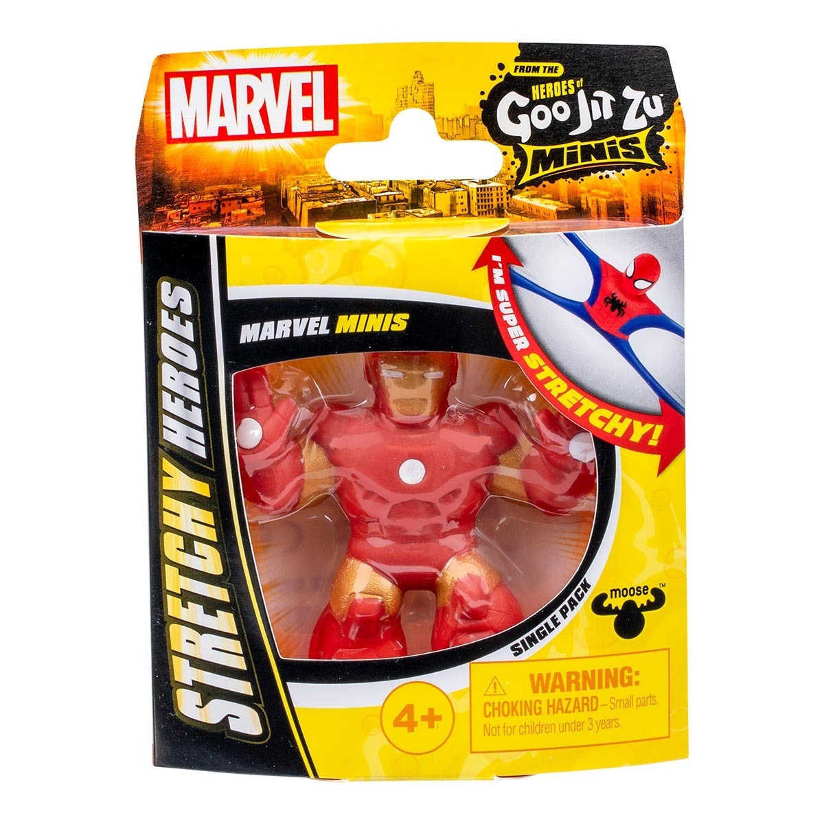 Mini Boneco Elástico Homem de Ferro de 6cm - Goo Jit Zu
