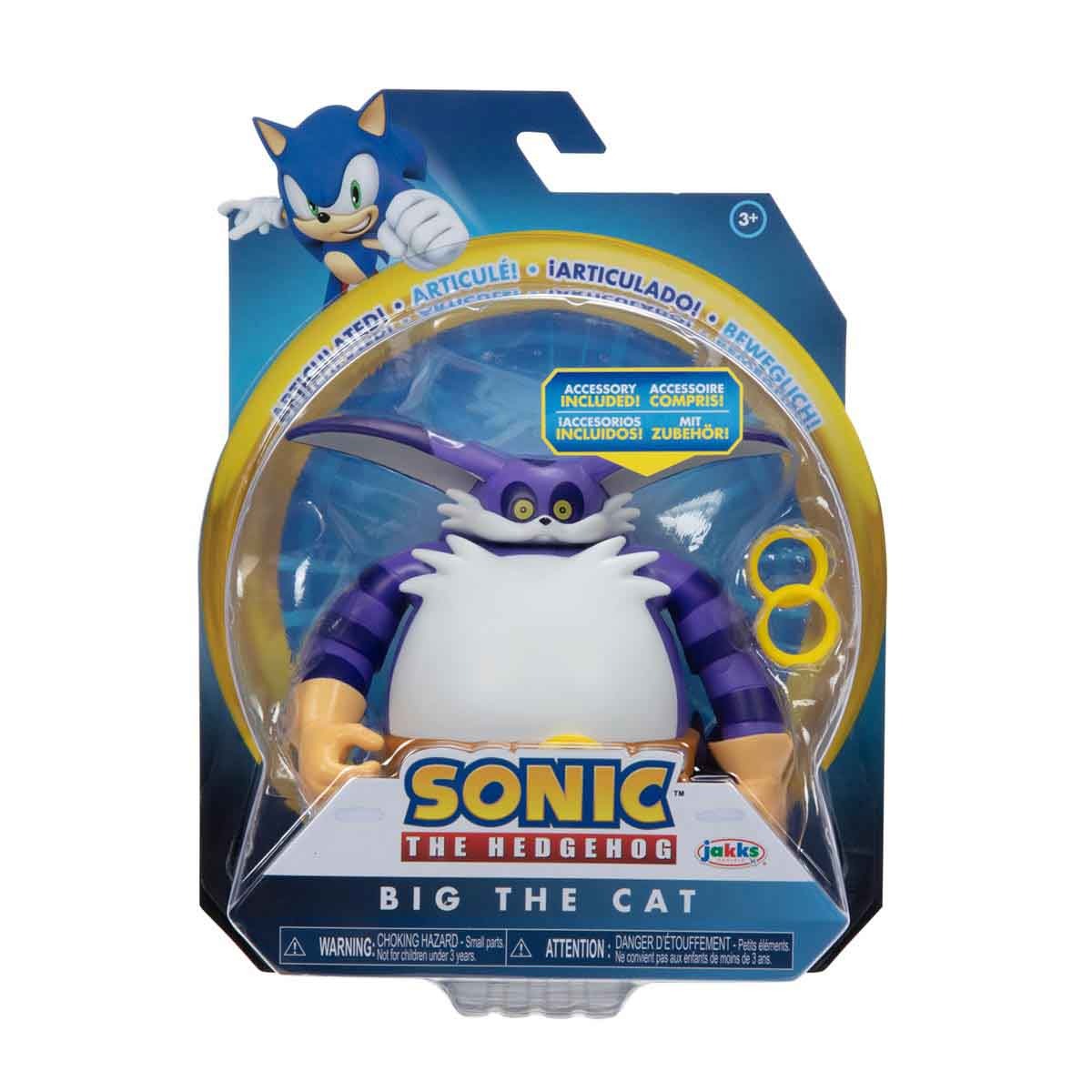 Boneco Articulado Big, O Gato De 12Cm Com Acessório - Sonic