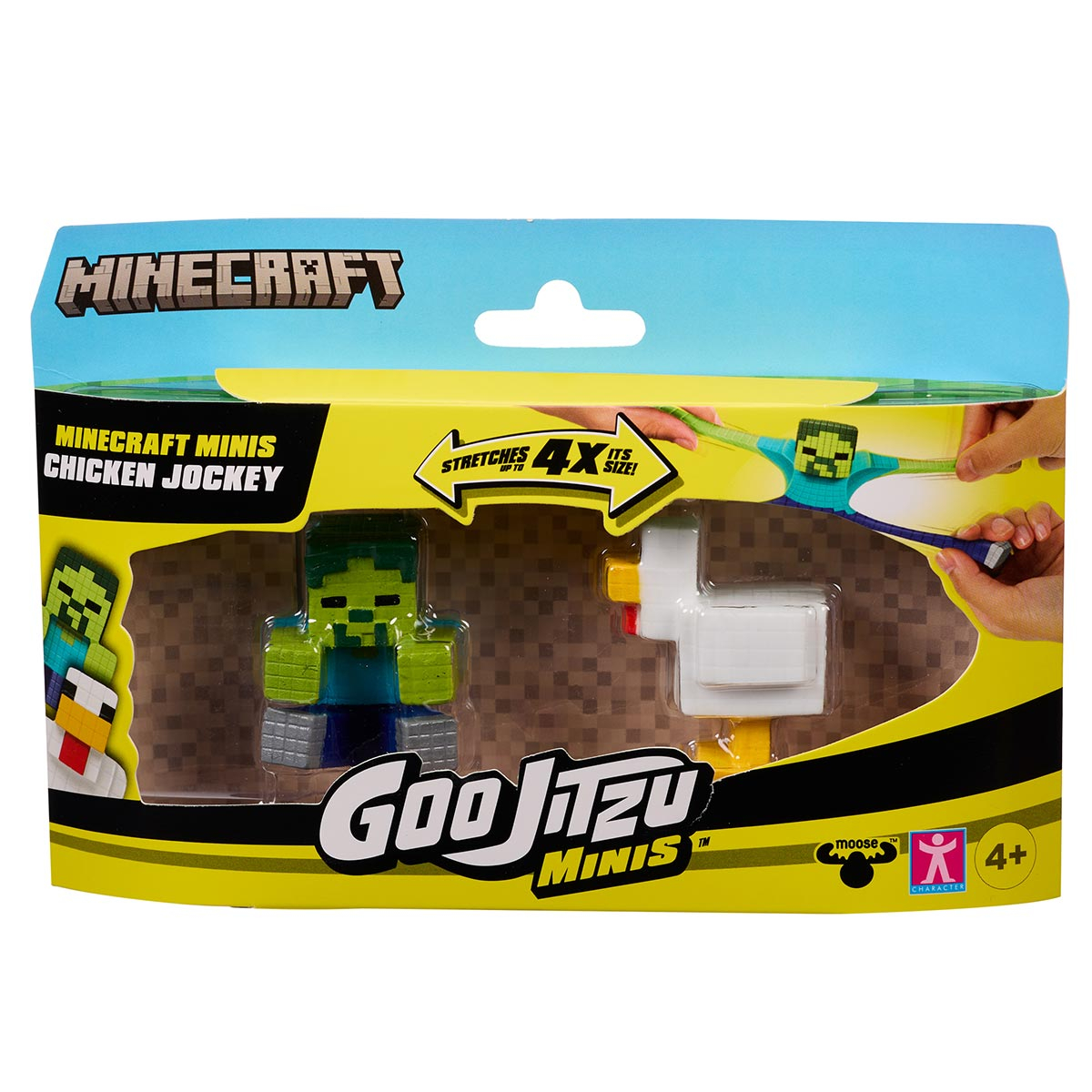2 Bonecos Zumbi e Galinha - Goo Jit Zu Minecraft