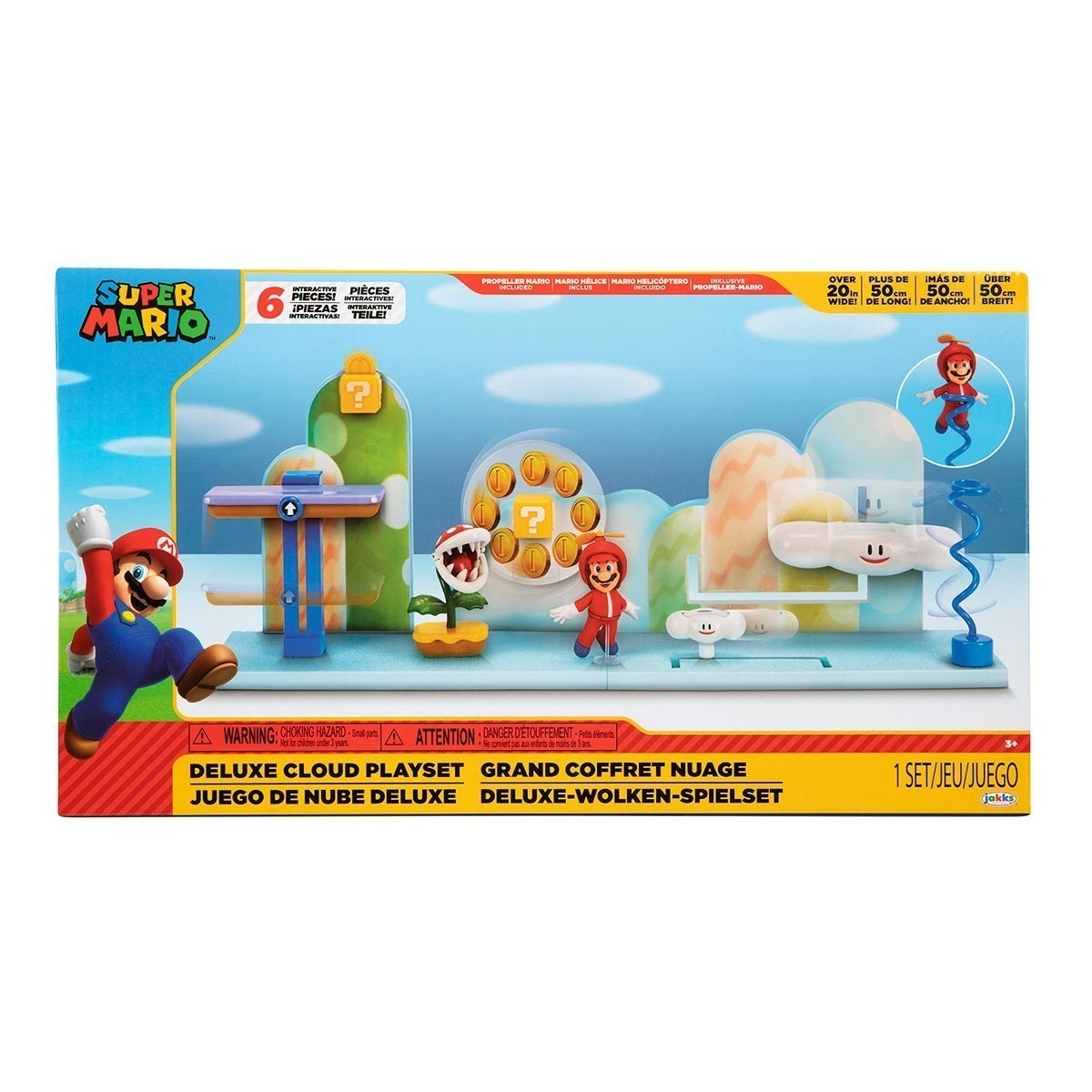 Playset Deluxe Nuvens com 2 Bonecos - Super Mario