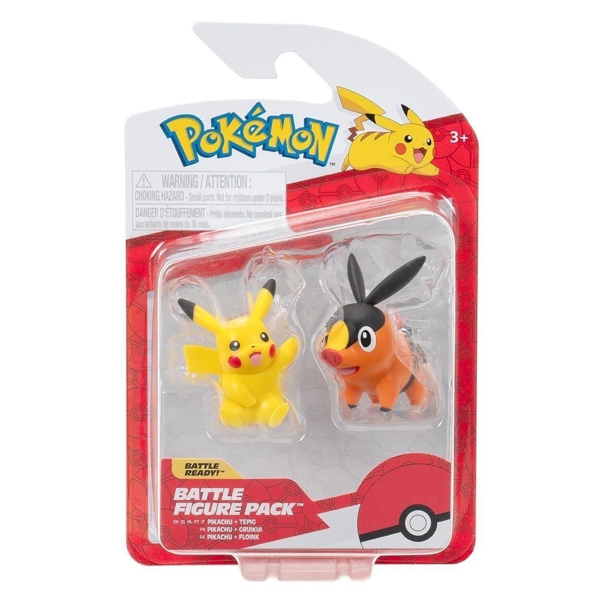 2 Bonecos De Batalha Pikachu + Tepig - Pokemon