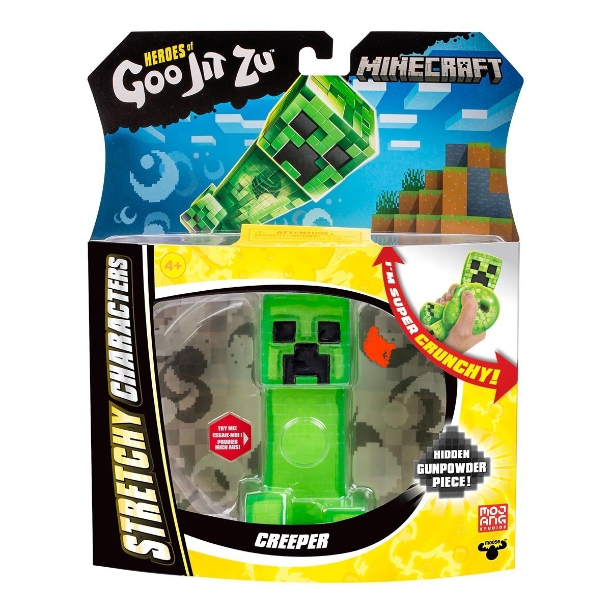 Boneco Elastico Creeper de 12cm - Goo Jit Zu Minecraft