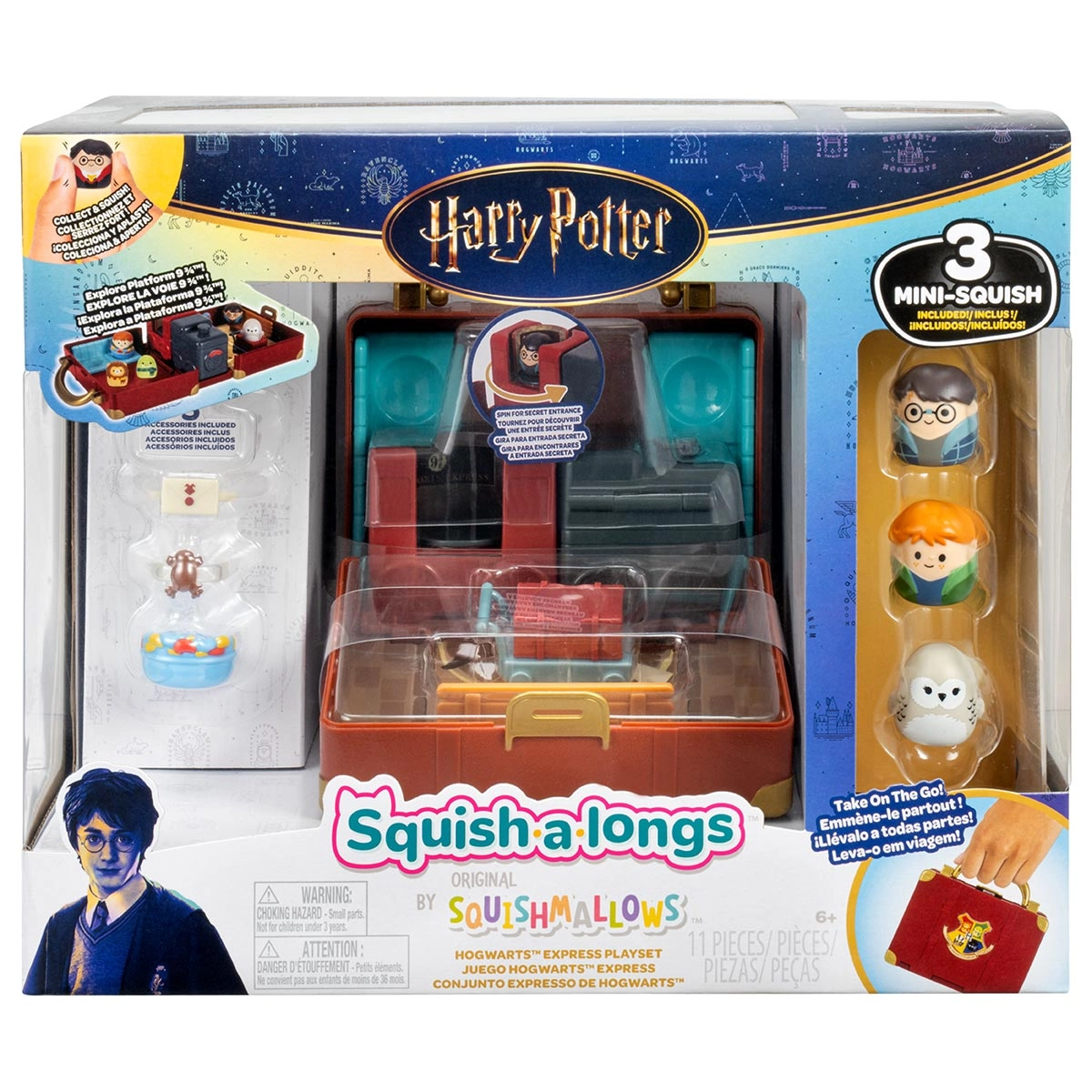 Playset Expresso de Hogwarts + Mini Bonecos - Squish A Longs