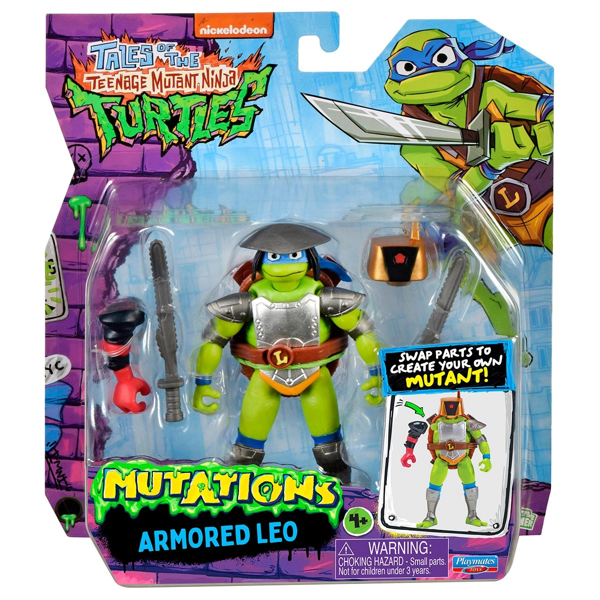 Boneco Leo Com Acessórios - As Tartarugas Ninja Mix 'N Match