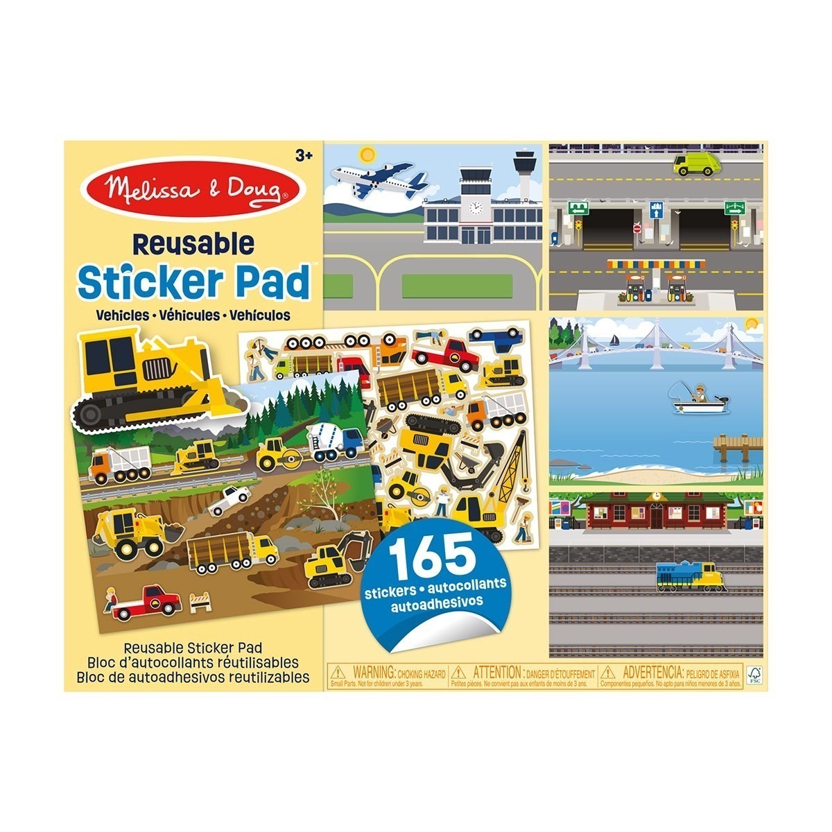 Bloco de Atividades + Adesivos Tema: Veiculos-Melissa & Doug