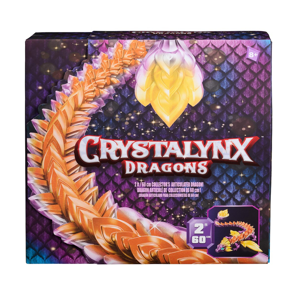 Dragão Articulado Laranja de 60cm Colecionável - Crystalynx Dragão Articulado Laranja de 60cm Colecionável - Crystalynx