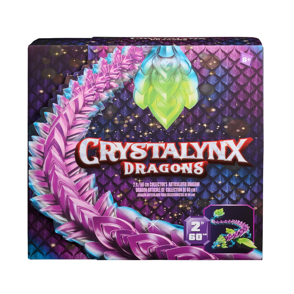 Dragão Articulado Roxo de 60cm Colecionável - Crystalynx Dragão Articulado Roxo de 60cm Colecionável - Crystalynx