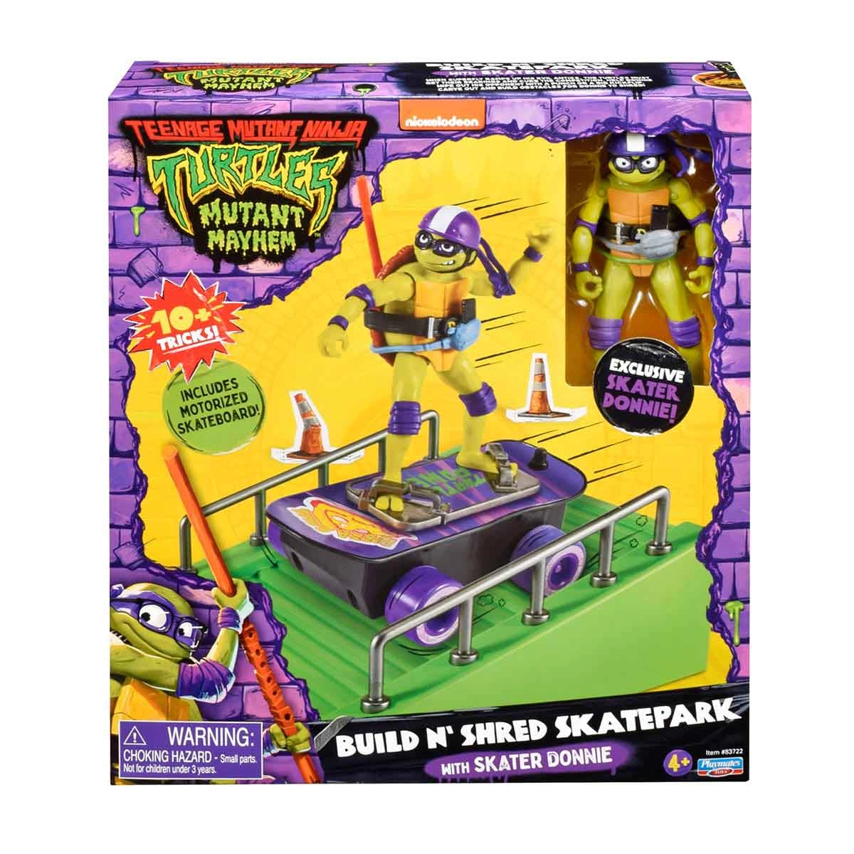 Pista De Skate Com Boneco Donnie Skatista - Tartarugas Ninja