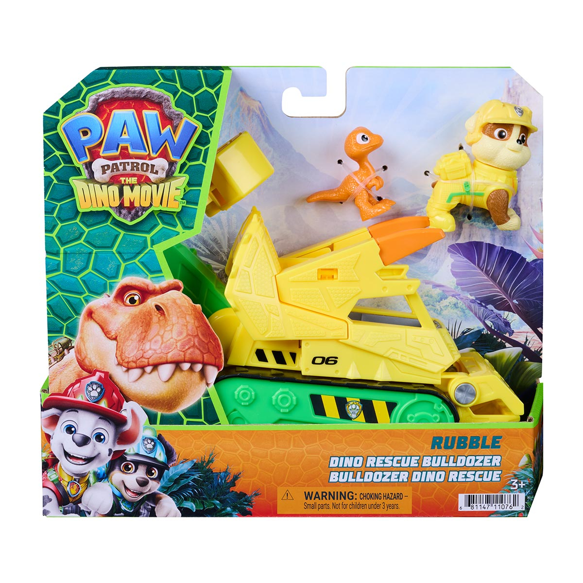 Bulldozer do Rubble + 2 Bonecos - Patrulha Canina: Uma Aventura Dino Bulldozer do Rubble + 2 Bonecos - Patrulha Canina: Uma Aventura Dino