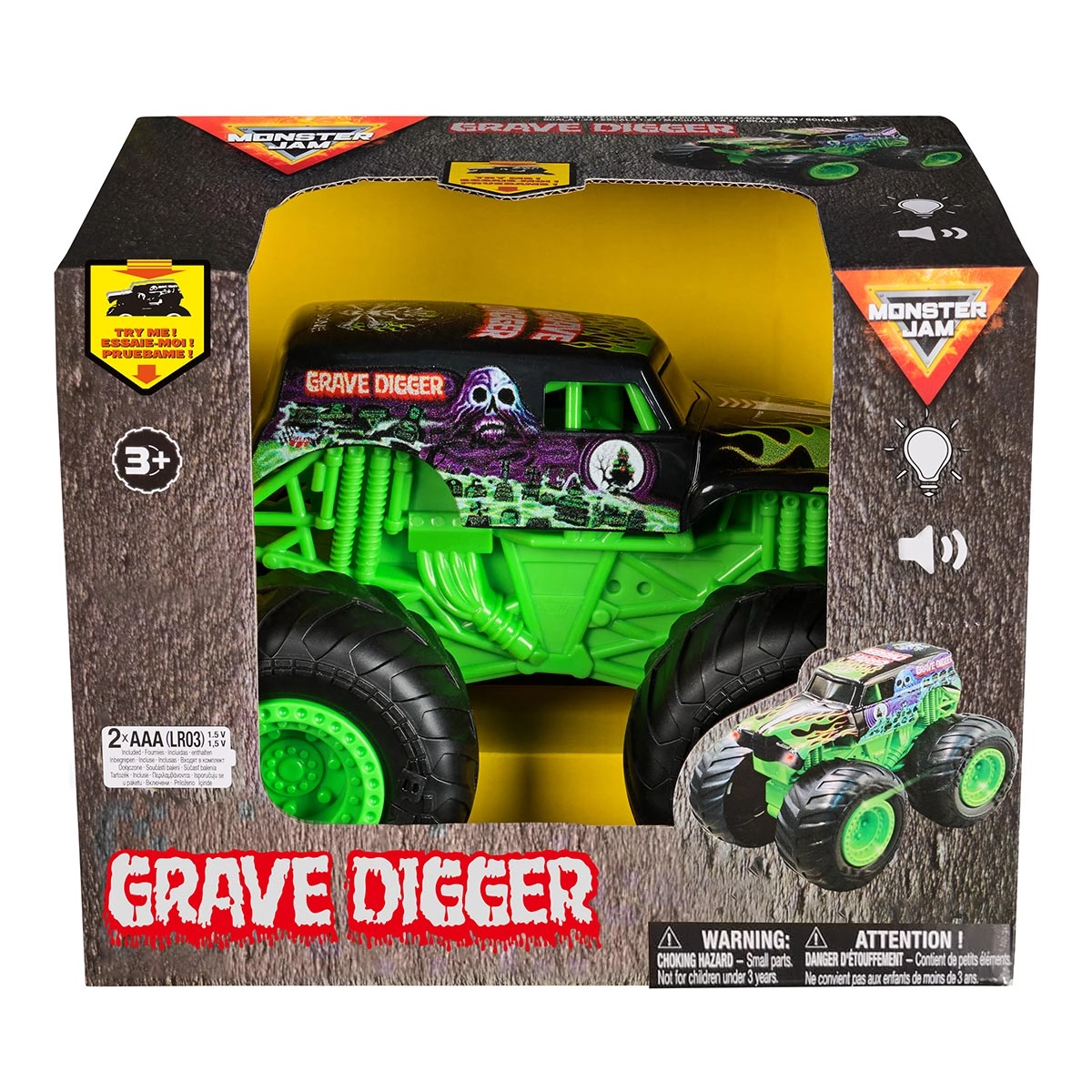 Monster Jam - Carrinho Grave Digger 1:24 Com Luz E Som Monster Jam - Carrinho Grave Digger 1:24 Com Luz E Som