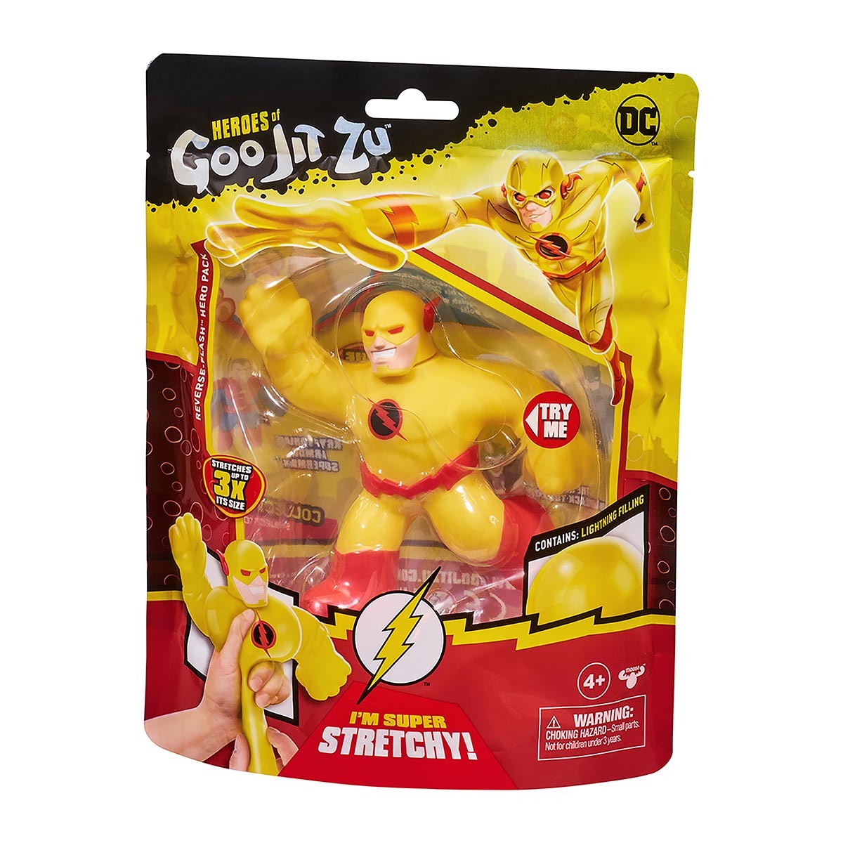 Boneco Elástico De 11Cm Flash Reverso - Goo Jit Zu Dc